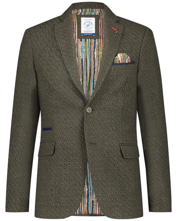 Green Melange Blazer